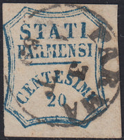 Lot 215 - Duchy of Parma, first issue c. 40 light blue used (5)