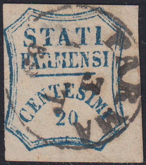 Lot 215 - Duchy of Parma, first issue c. 40 light blue used (5)