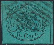 Lot 215 - Duchy of Parma, first issue c. 40 light blue used (5)
