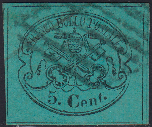 Lot 215 - Duchy of Parma, first issue c. 40 light blue used (5)