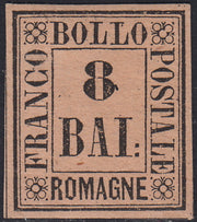 Lotto 271 - 1859 - Romagne, 8 baj rosa nuovo con gomma originale (8)
