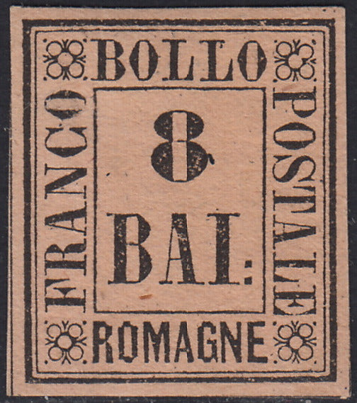 Lotto 271 - 1859 - Romagne, 8 baj rosa nuovo con gomma originale (8)