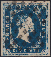 Lot 215 - Duchy of Parma, first issue c. 40 light blue used (5)
