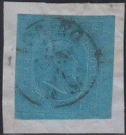 Lot 215 - Duchy of Parma, first issue c. 40 light blue used (5)