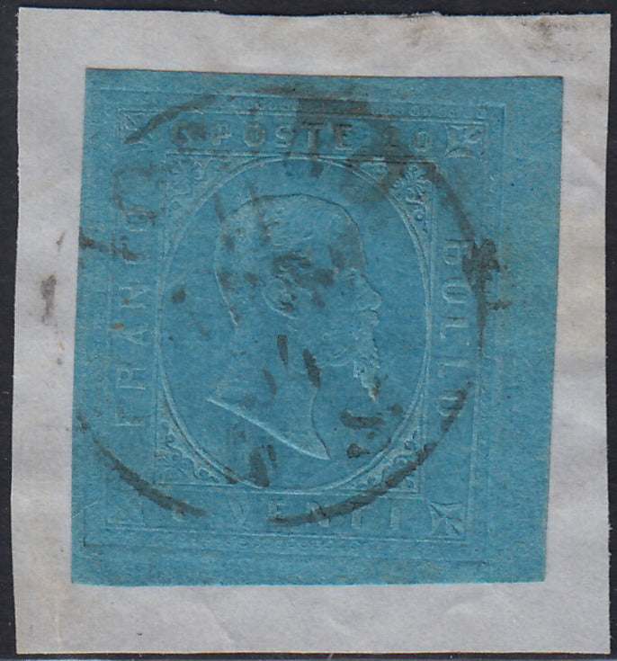 Lot 215 - Duchy of Parma, first issue c. 40 light blue used (5)