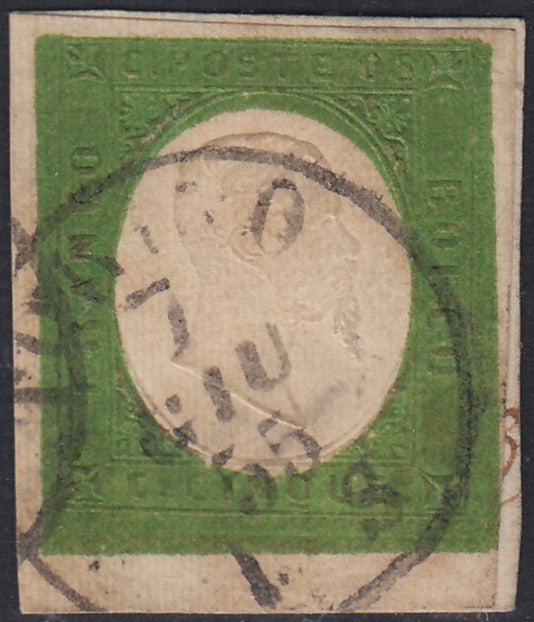 Lot 215 - Duchy of Parma, first issue c. 40 light blue used (5)