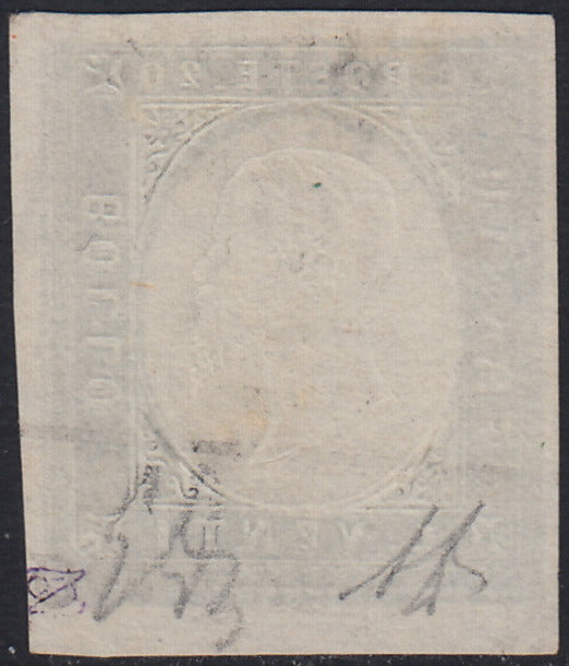 Lot 215 - Duchy of Parma, first issue c. 40 light blue used (5)