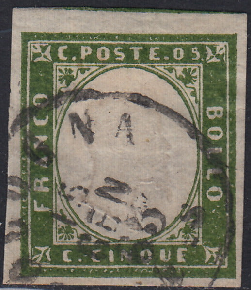 Lot 215 - Duchy of Parma, first issue c. 40 light blue used (5)
