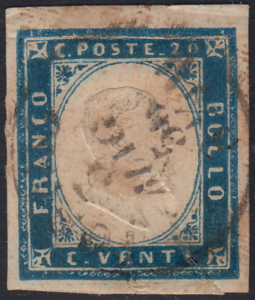 Lot 215 - Duchy of Parma, first issue c. 40 light blue used (5)