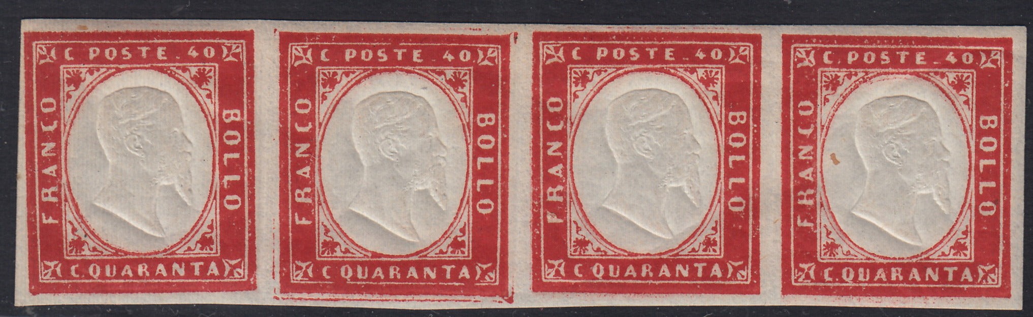 Lot 215 - Duchy of Parma, first issue c. 40 light blue used (5)