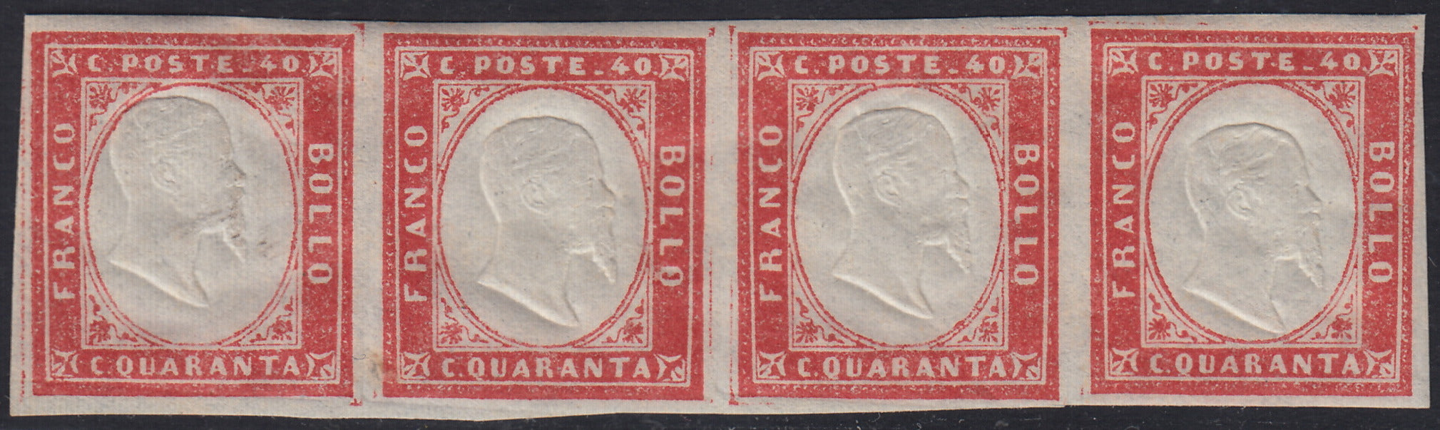 Lot 215 - Duchy of Parma, first issue c. 40 light blue used (5)