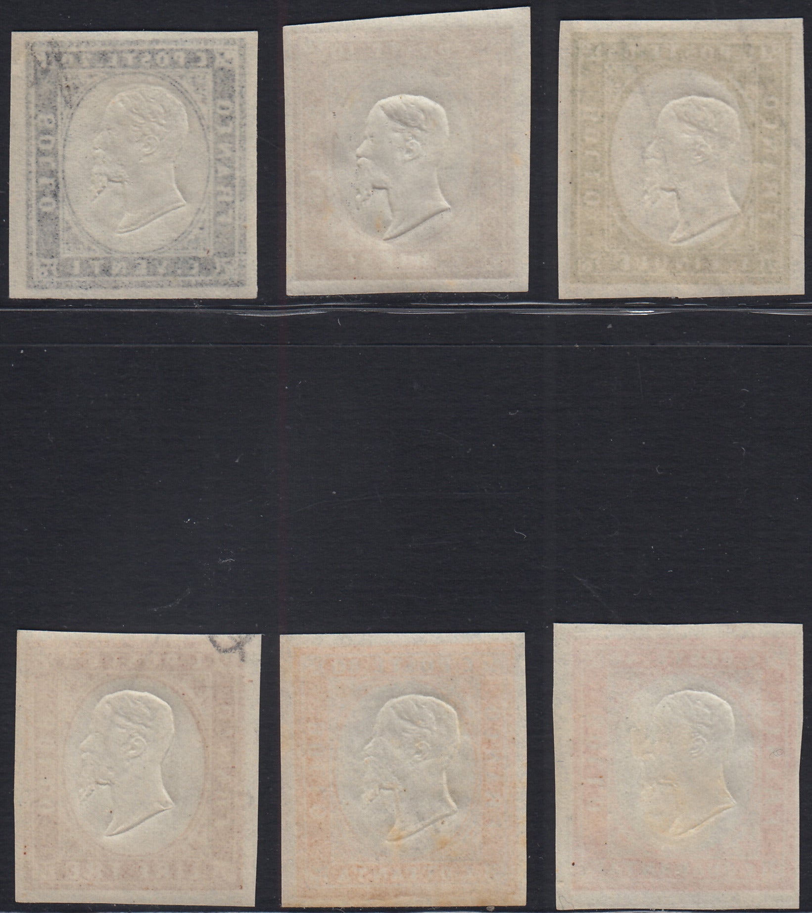 Lot 215 - Duchy of Parma, first issue c. 40 light blue used (5)