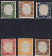 1860 - 1/2 dark blue tornese called "Croce di Savoia" used in the IL PAESE newspaper of 1/1/1861 (16b)