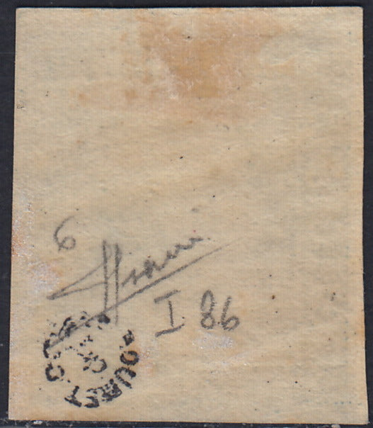 EB80 - 1861 - Embossed Cifra, c. 1 gray-black block of four, mint with original gum (19)