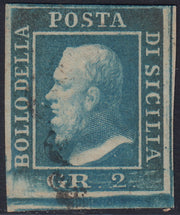 EB80 - 1861 - Embossed Cifra, c. 1 gray-black block of four, mint with original gum (19)