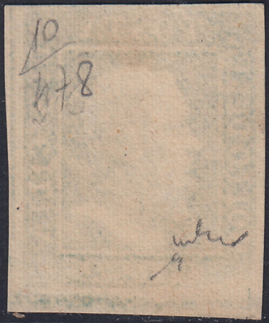 EB80 - 1861 - Embossed Cifra, c. 1 gray-black block of four, mint with original gum (19)