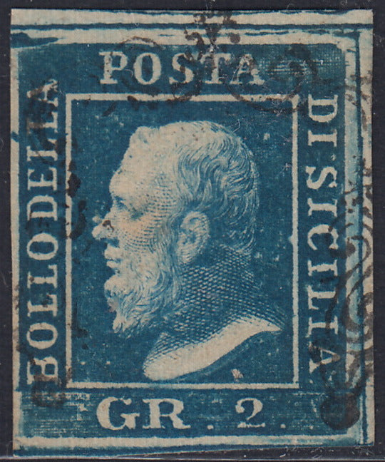 EB80 - 1861 - Embossed Cifra, c. 1 gray-black block of four, mint with original gum (19)