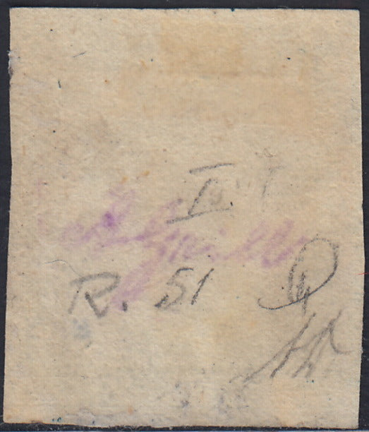 EB80 - 1861 - Embossed Cifra, c. 1 gray-black block of four, mint with original gum (19)