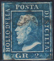 EB80 - 1861 - Embossed Cifra, c. 1 gray-black block of four, mint with original gum (19)