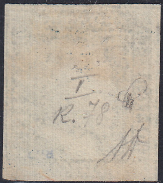EB80 - 1861 - Embossed Cifra, c. 1 gray-black block of four, mint with original gum (19)