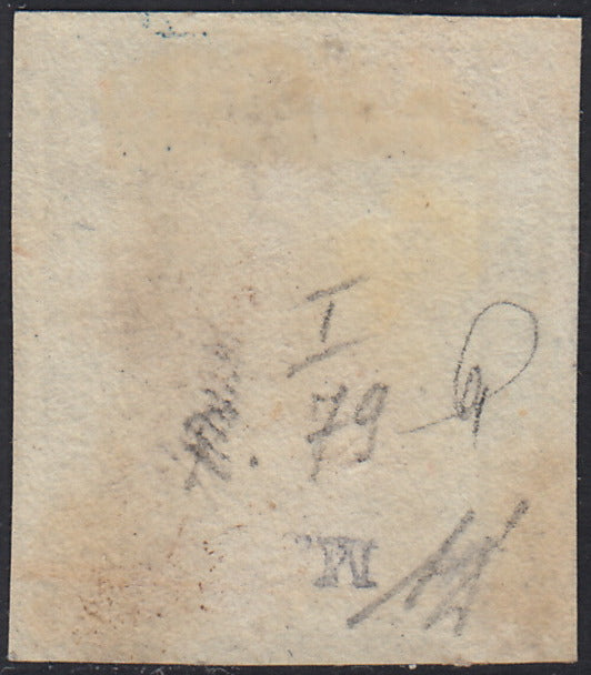 EB80 - 1861 - Embossed Cifra, c. 1 gray-black block of four, mint with original gum (19)