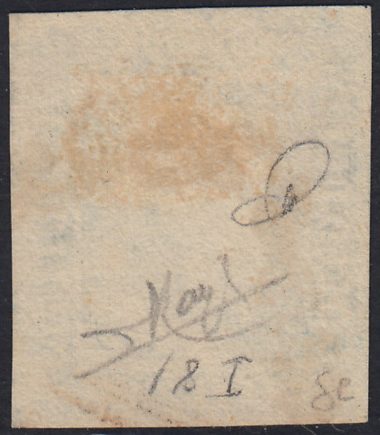 EB80 - 1861 - Embossed Cifra, c. 1 gray-black block of four, mint with original gum (19)