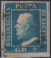EB80 - 1861 - Embossed Cifra, c. 1 gray-black block of four, mint with original gum (19)