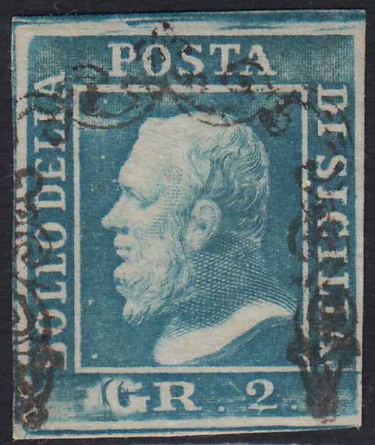 EB80 - 1861 - Embossed Cifra, c. 1 gray-black block of four, mint with original gum (19)