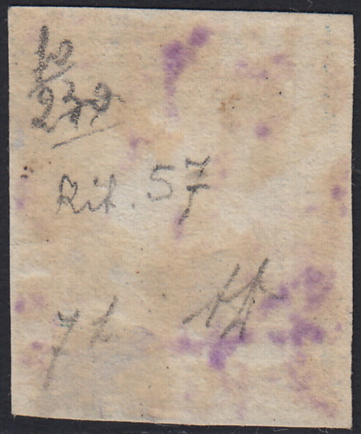EB80 - 1861 - Embossed Cifra, c. 1 gray-black block of four, mint with original gum (19)