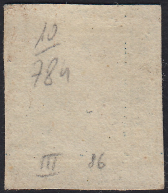 EB80 - 1861 - Embossed Cifra, c. 1 gray-black block of four, mint with original gum (19)