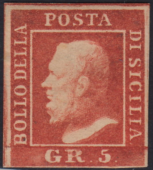 EB80 - 1861 - Embossed Cifra, c. 1 gray-black block of four, mint with original gum (19)