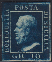 EB80 - 1861 - Embossed Cifra, c. 1 gray-black block of four, mint with original gum (19)