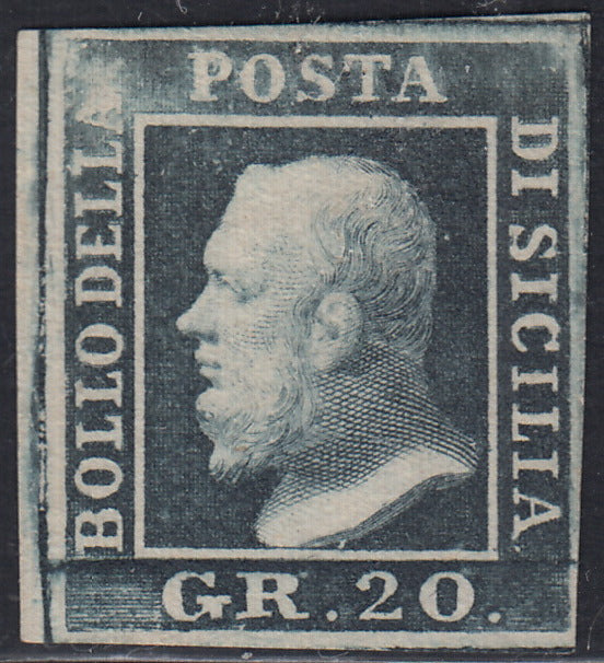 EB80 - 1861 - Embossed Cifra, c. 1 gray-black block of four, mint with original gum (19)