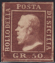 EB80 - 1861 - Embossed Cifra, c. 1 gray-black block of four, mint with original gum (19)