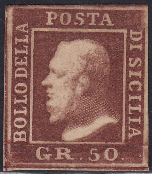 EB80 - 1861 - Embossed Cifra, c. 1 gray-black block of four, mint with original gum (19)