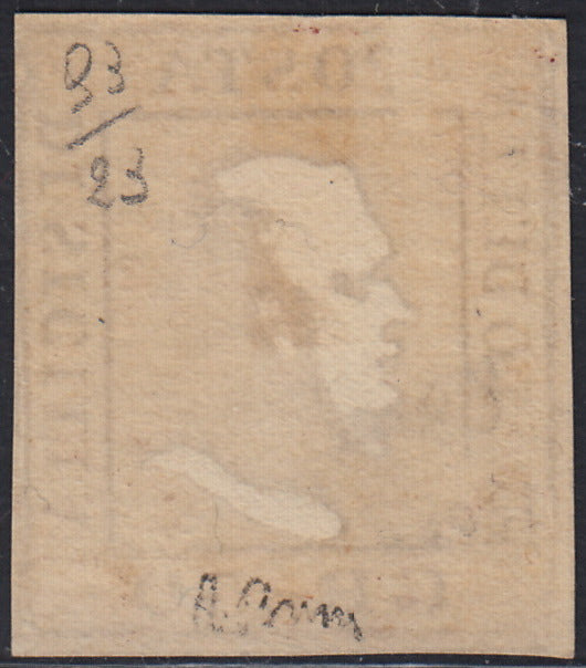EB80 - 1861 - Embossed Cifra, c. 1 gray-black block of four, mint with original gum (19)