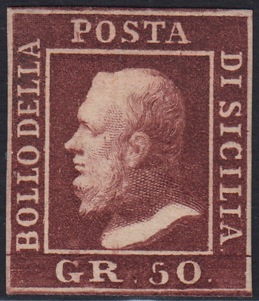 EB80 - 1861 - Embossed Cifra, c. 1 gray-black block of four, mint with original gum (19)