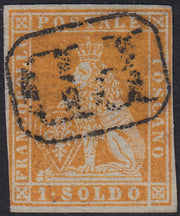 EB80 - 1861 - Embossed Cifra, c. 1 gray-black block of four, mint with original gum (19)