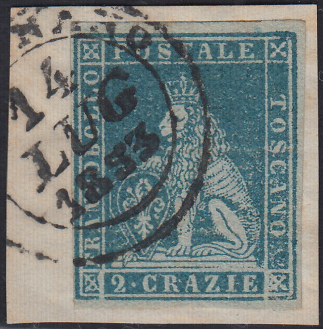 EB80 - 1861 - Embossed Cifra, c. 1 gray-black block of four, mint with original gum (19)