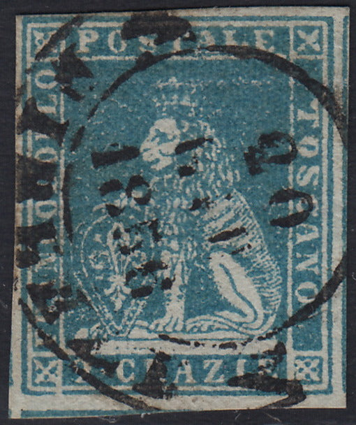 EB80 - 1861 - Embossed Cifra, c. 1 gray-black block of four, mint with original gum (19)