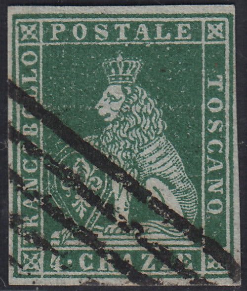 EB80 - 1861 - Embossed Cifra, c. 1 gray-black block of four, mint with original gum (19)