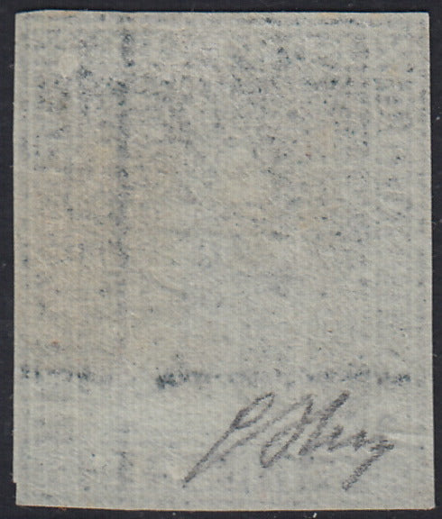 Lotto 362 - 1851 - Toscana 6 crazie ardesia su carta grigia usato (7)