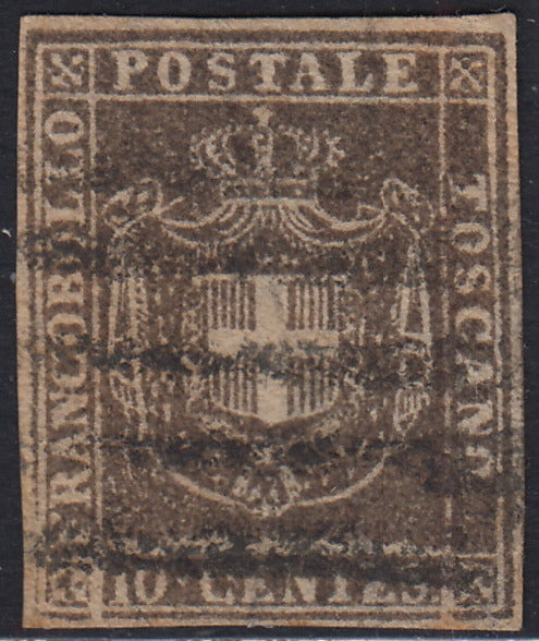 EB80 - 1861 - Embossed Cifra, c. 1 gray-black block of four, mint with original gum (19)