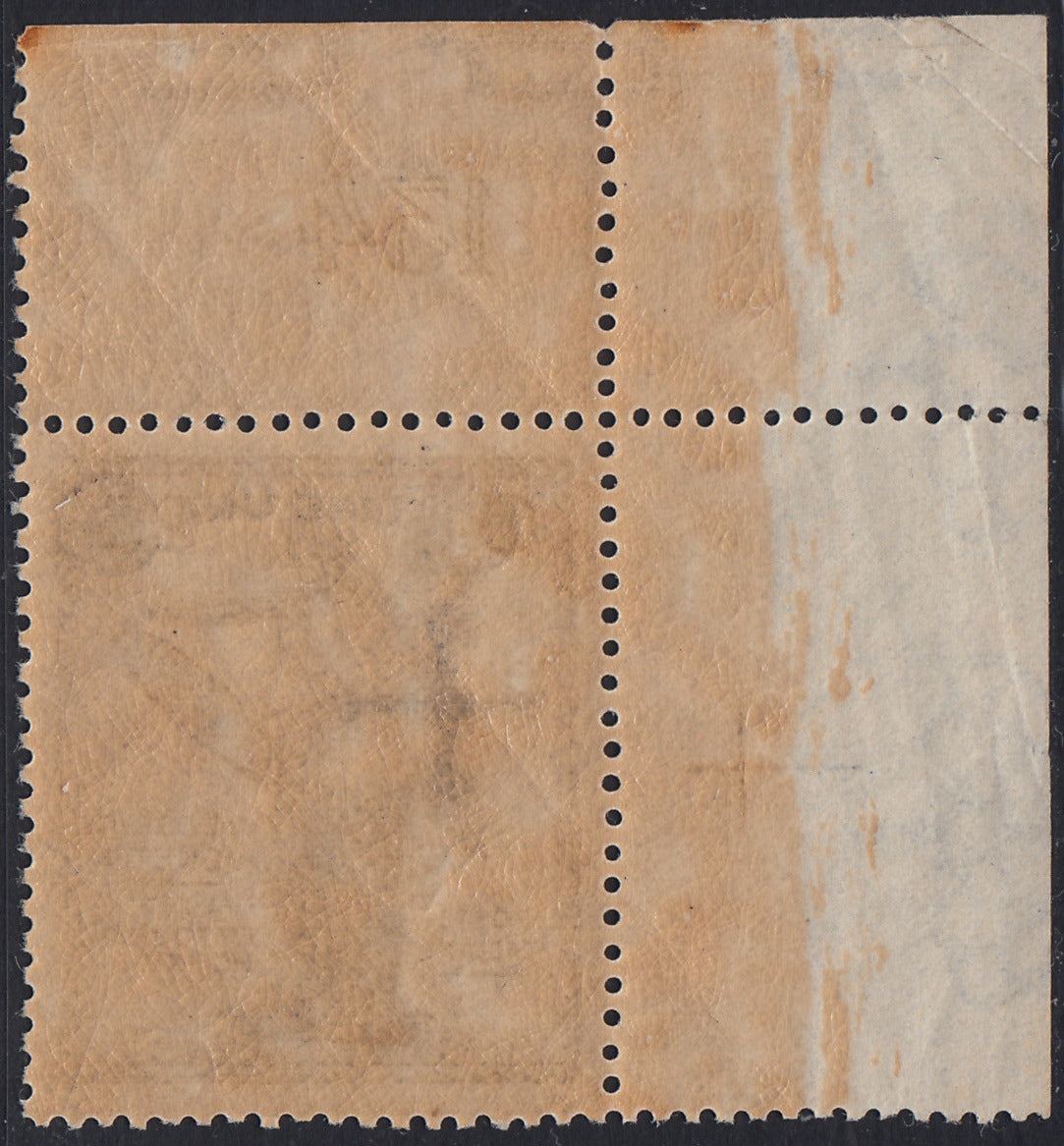Lotto 383 - 1924 - Vittoria soprastampata, L. 1 su c. 25 oltremare filigrana "Piccola Croce" e numero di tavola 134 nuovo gomma integra (161ad)