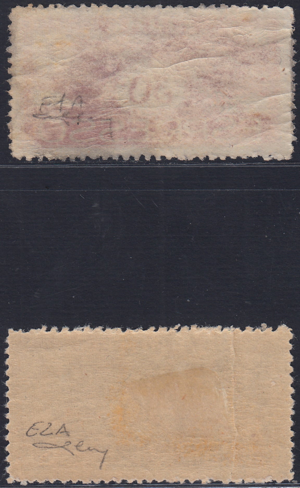 Lotto 391 - 1920 - Cavalieri, espressi della serie "effigie di Gabriele d'Annunzio" a colori invertiti, non emessi, nuovi gomma originale (E1A, E2A).