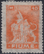 Lotto 392 - 1919 - Allegorie, carta tipo "B", c. 45 arancio bistro nuovo con gomma originale (B41)