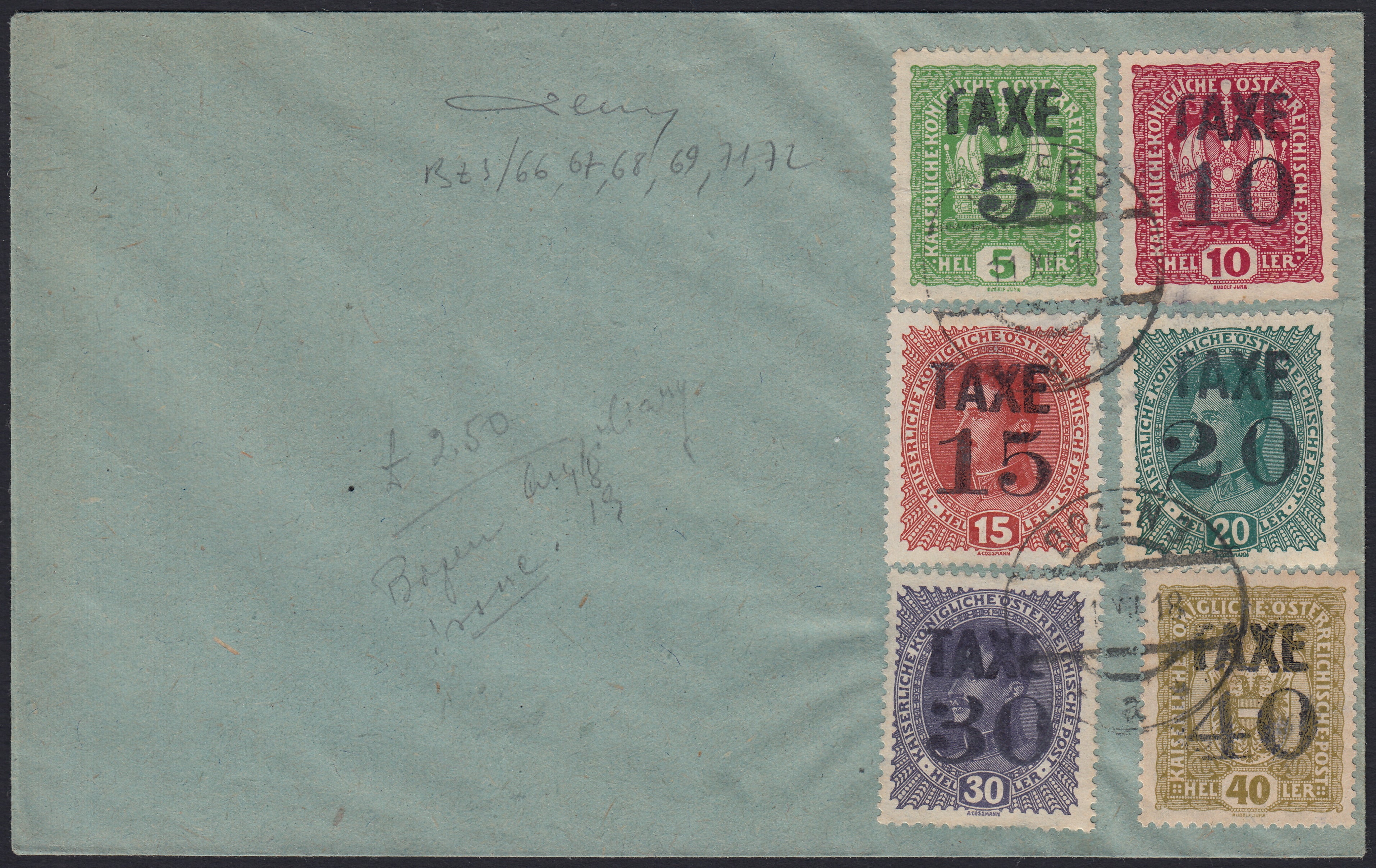 EB80 - 1861 - Embossed Cifra, c. 1 gray-black block of four, mint with original gum (19)