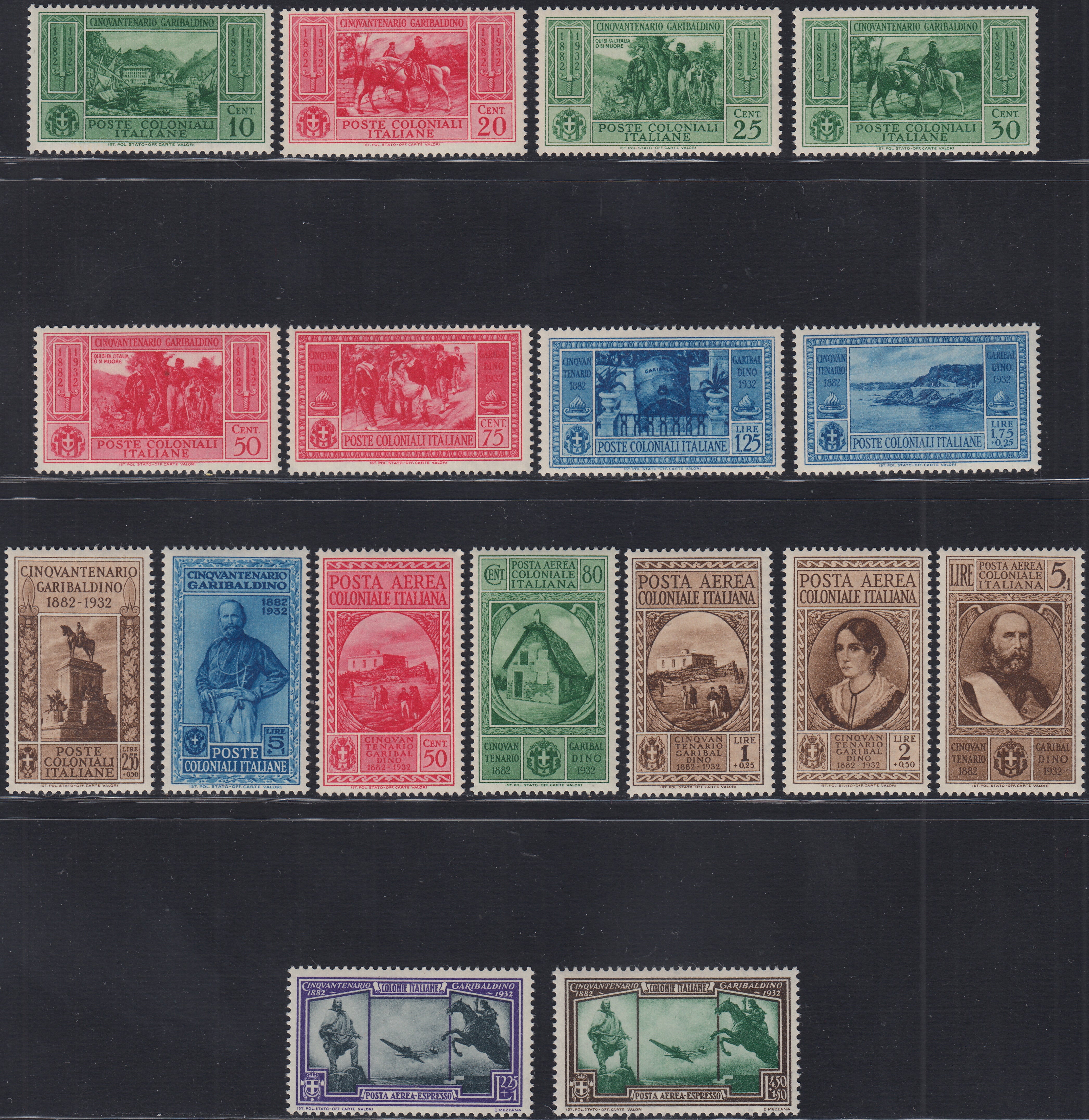 EB80 - 1861 - Embossed Cifra, c. 1 gray-black block of four, mint with original gum (19)