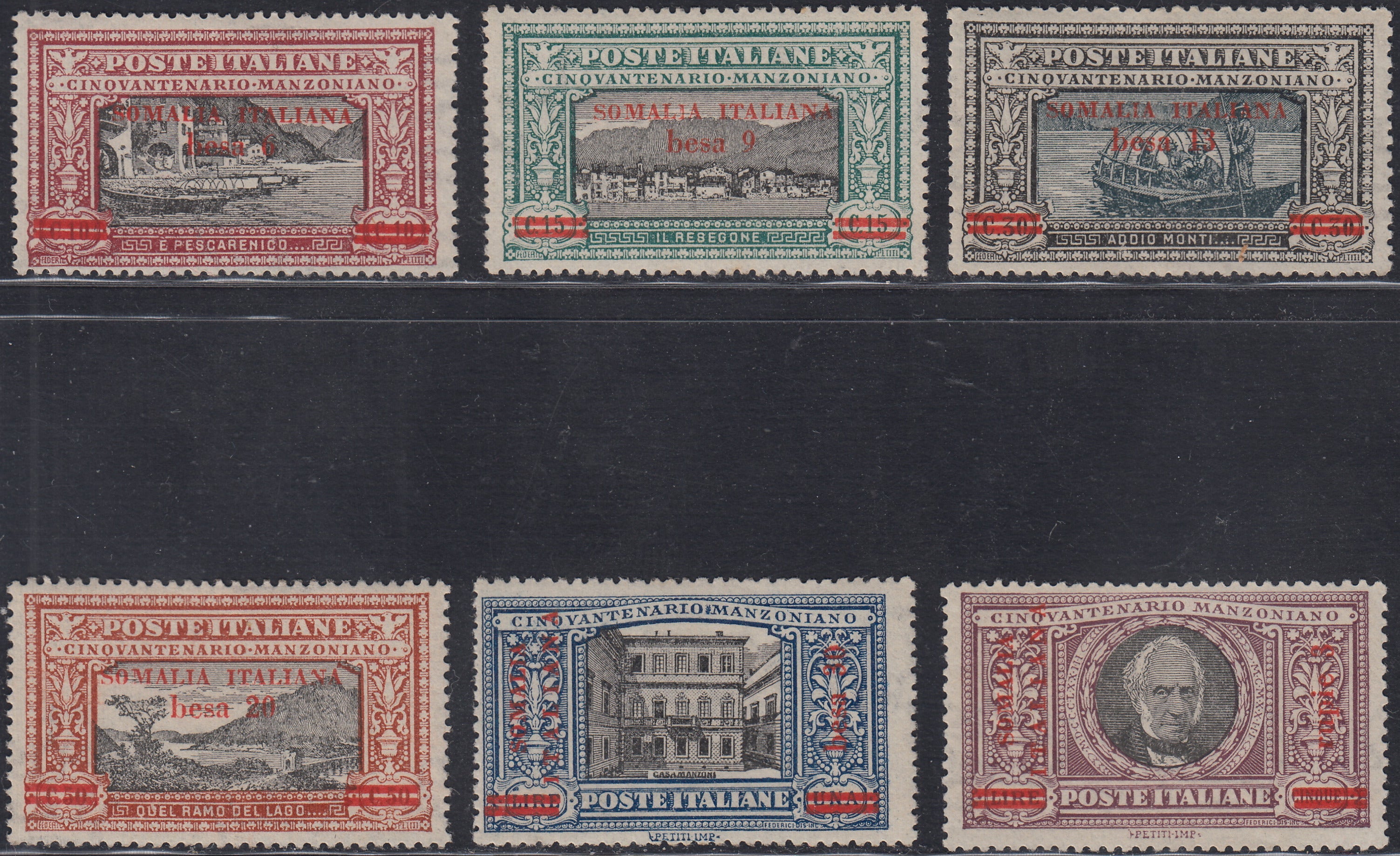 Lotto 432 - 1924 - Manzoni, serie completa di sei valori nuovi gomma integra (55/60).