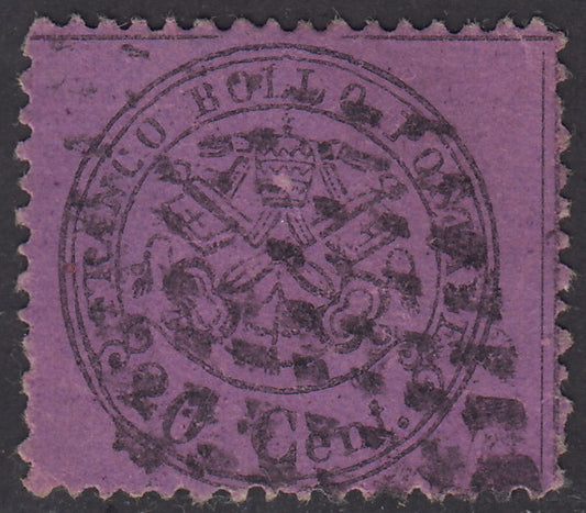 1868 - III issue c. 20 violet on used matte paper (28a)